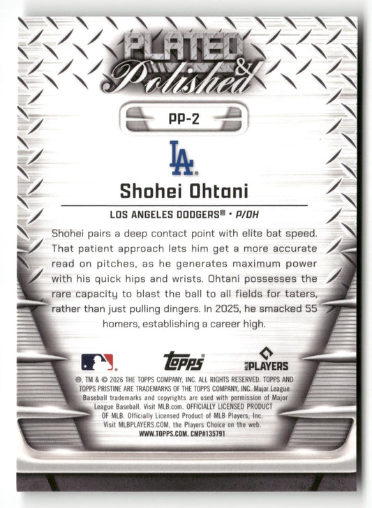 2026 Topps Pristine #PP-2 Shohei Ohtani Plated And Polished