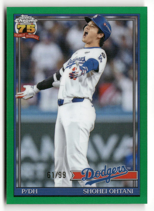 2026 Topps Chrome #91CB-1 Shohei Ohtani 1991 Topps Baseball Green #/99