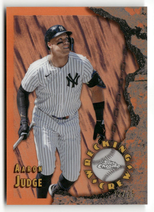 2026 Topps Chrome #WC-1 Aaron Judge Wrecking Crew Orange #/25