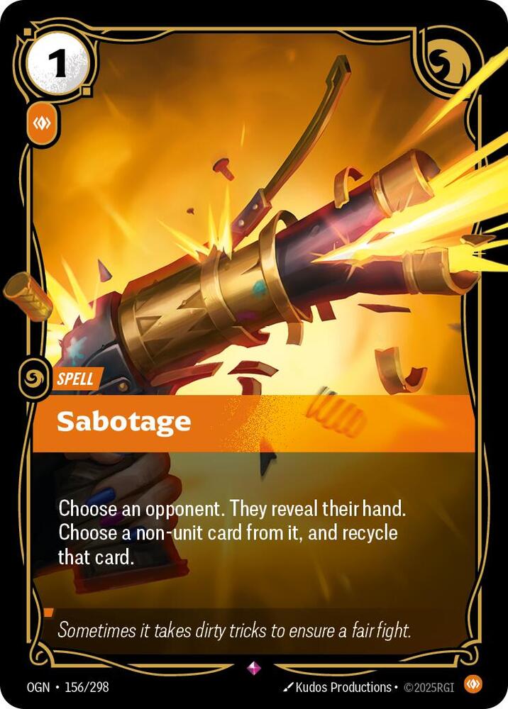 Sabotage 156/298 (Origins)  - Foil