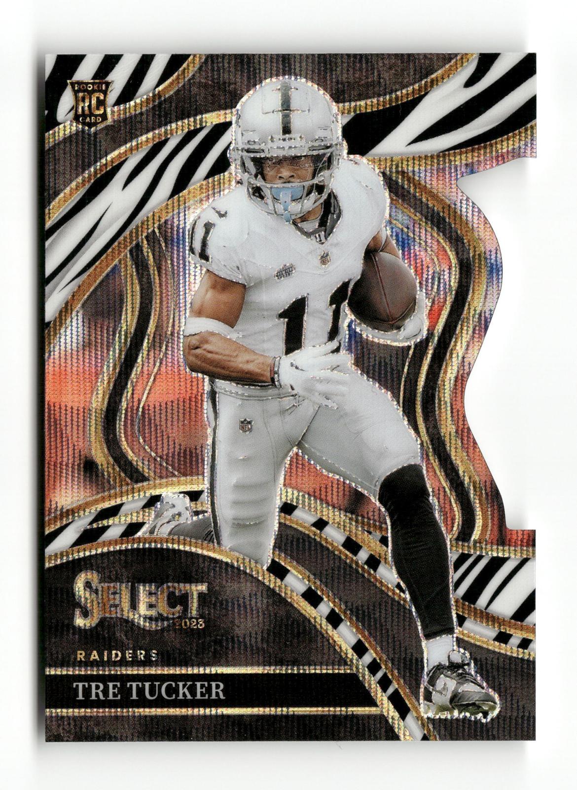 2023 Panini Select #214 Tre Tucker Zebra Prizm