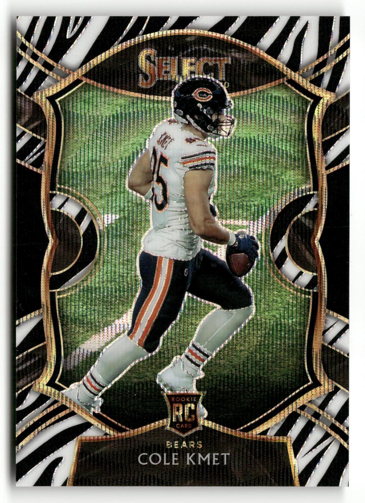2020 Panini Select #74 Cole Kmet Zebra Prizm