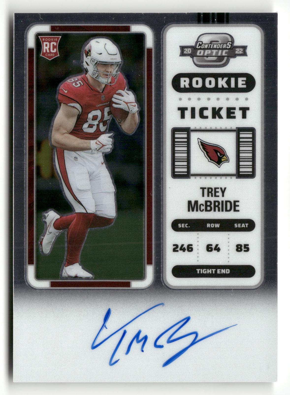 2022 Panini Contenders #136 Trey McBride Rookie Ticket Auto RC