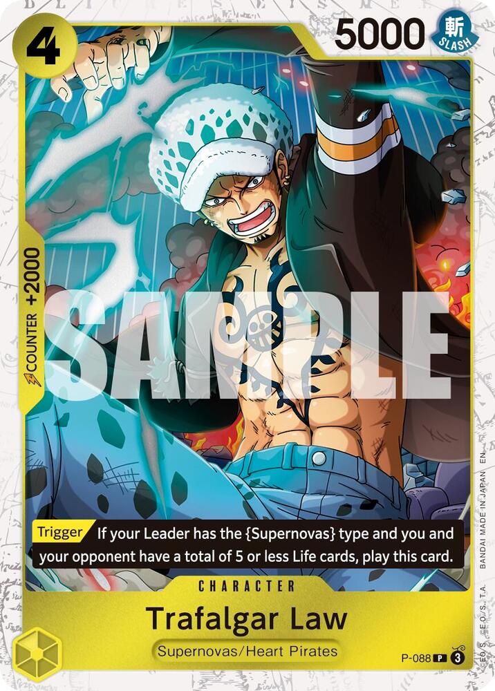 Trafalgar Law P-088 (Premium Booster -The Best- Vol. 2)  - Pirate Foil