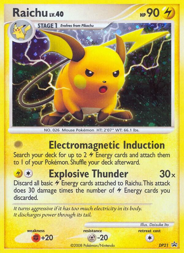 Raichu DP21 (Diamond and Pearl Promos)  - Holofoil