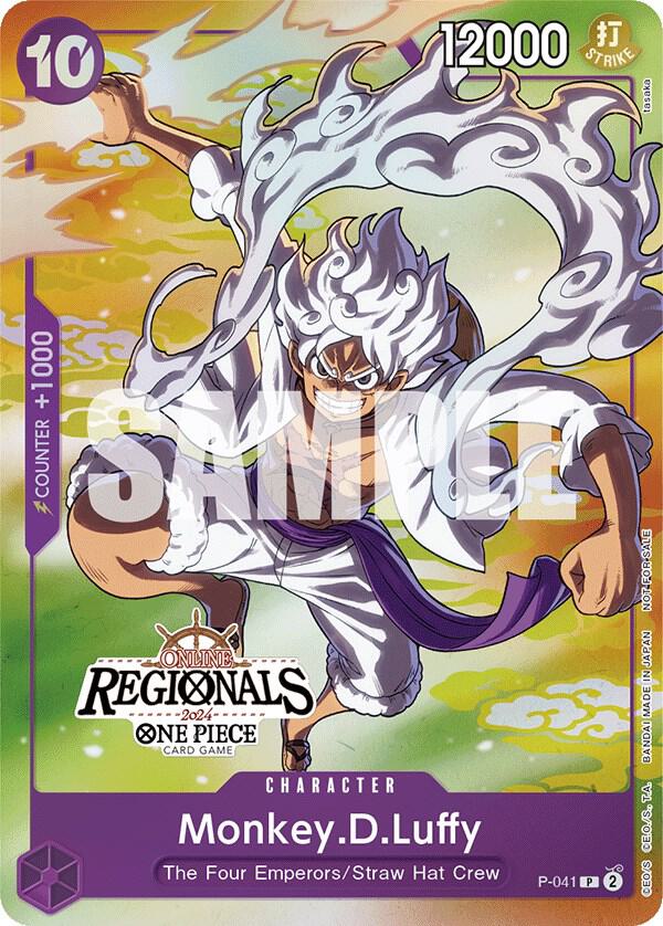 Monkey.D.Luffy (Online Regional 2024 Vol.2 Participant) P-041 (One Piece Promotion Cards)  - Foil
