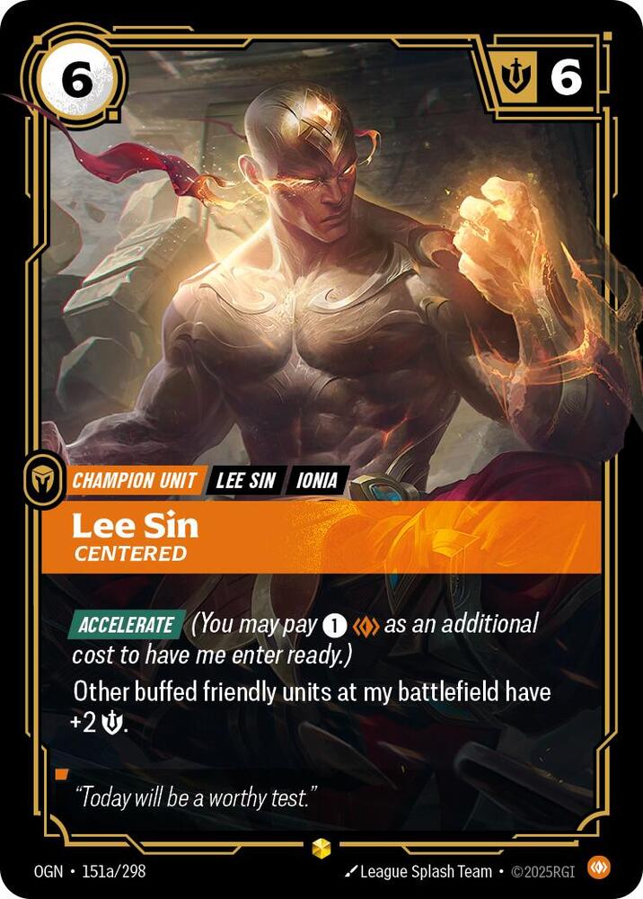 Lee Sin - Centered 151a/298 (Origins)  - Foil