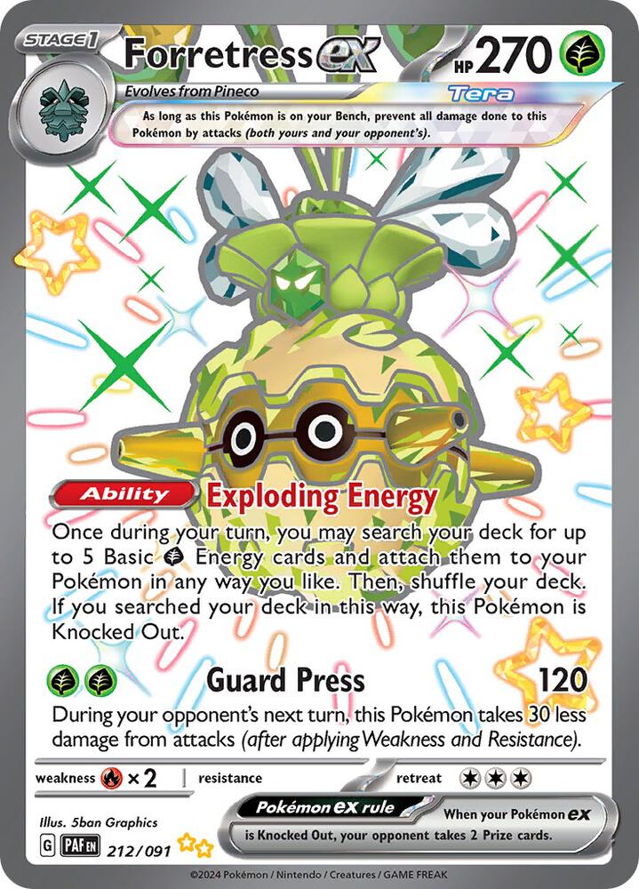 Forretress ex 212/091 (SV: Paldean Fates)  - Holofoil
