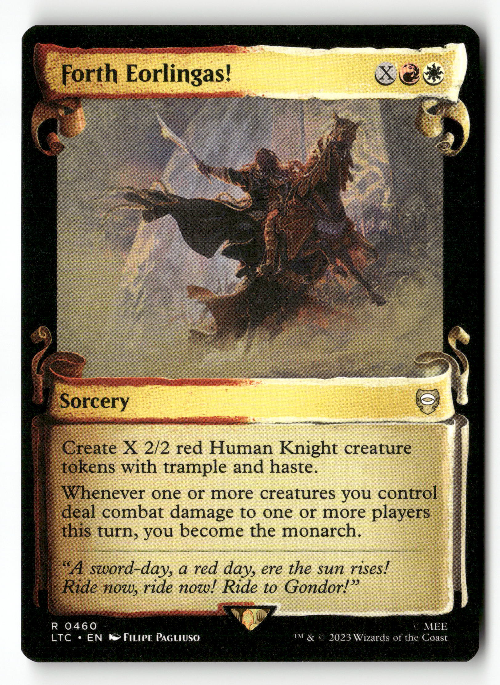 MTG: The Lord of the Rings: 460 Forth Eorlingas! (Showcase Scrolls) R NM