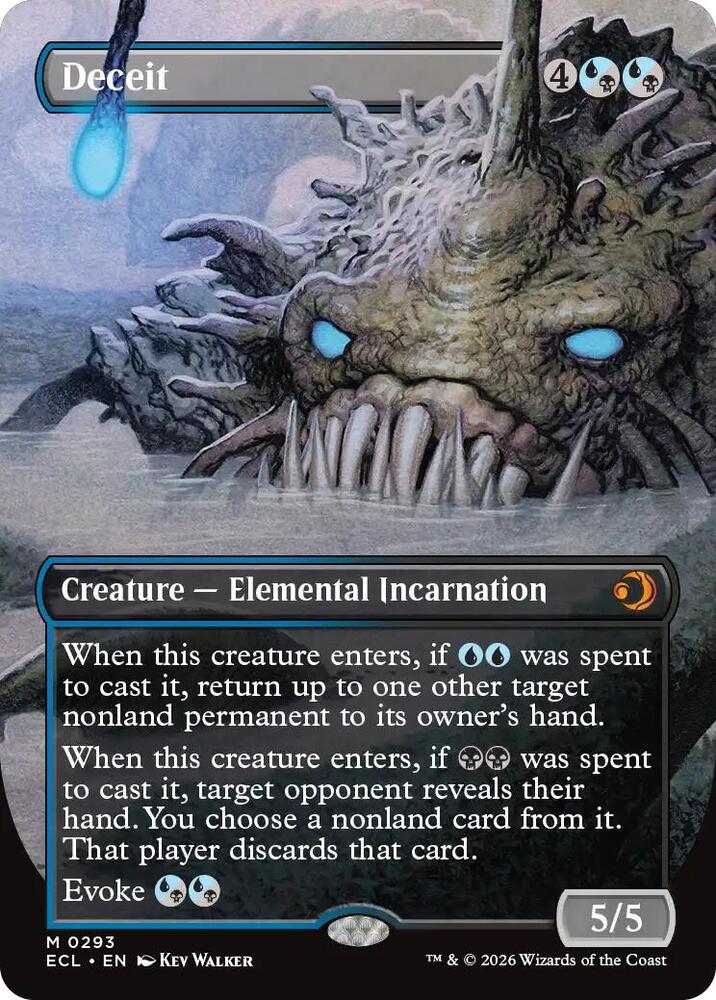 Deceit  293 (Lorwyn Eclipsed)  - Borderless Foil