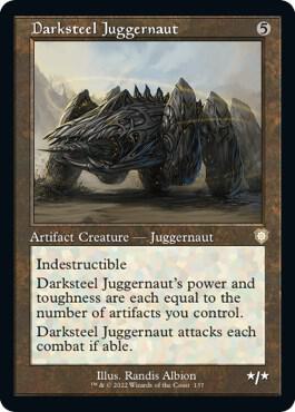 Darksteel Juggernaut Retro Frame 137 (Commander: The Brothers' War) 