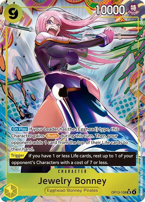 Jewelry Bonney OP13-108 (Carrying On His Will)  - Alternate Art Foil