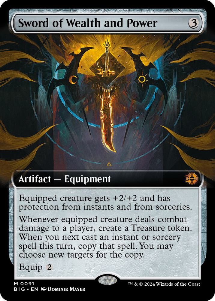 Sword of Wealth and Power 91/30 (Outlaws of Thunder Junction: The Big Score)  - Extended Art
