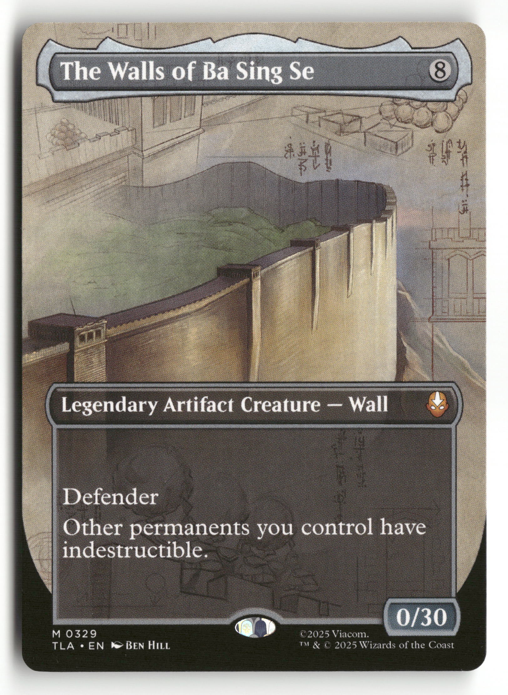 MTG Avatar: The Last Airbender 329 The Walls of Ba Sing Se (Borderless) M NM
