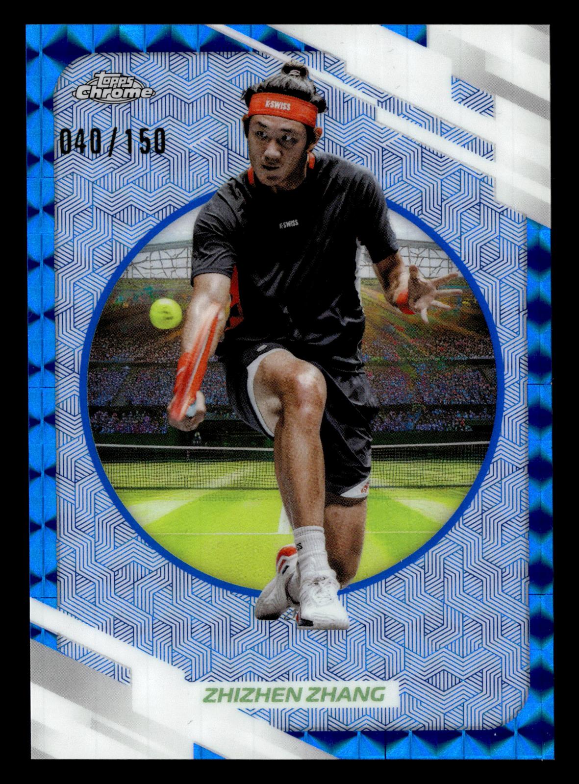 2026 Topps Chrome #121 Zhizhen Zhang Blue Geometric Refractor #/150