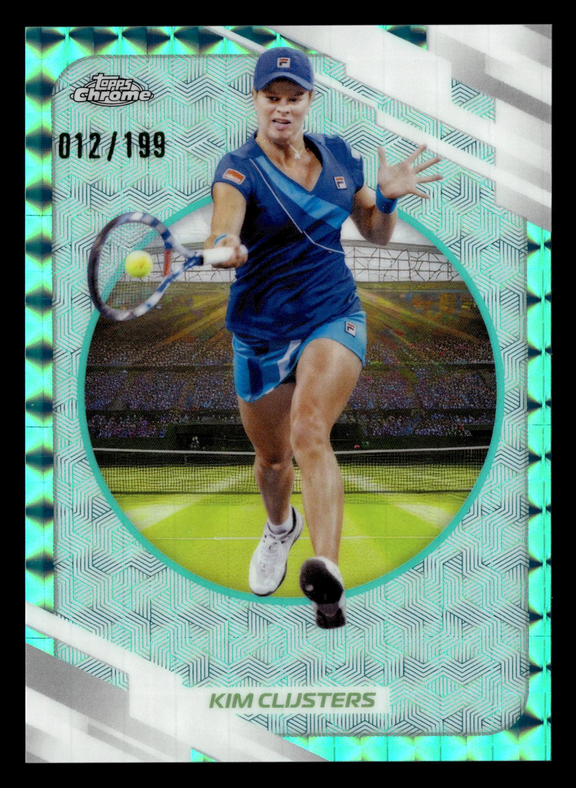 2026 Topps Chrome #114 Kim Clijsters Aqua Geometric Refractor #/199
