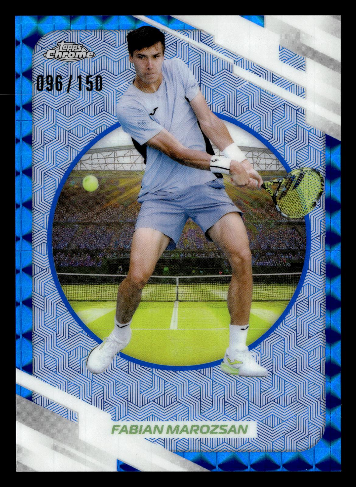 2026 Topps Chrome #193 Fabian Marozsan Blue Geometric Refractor #/150