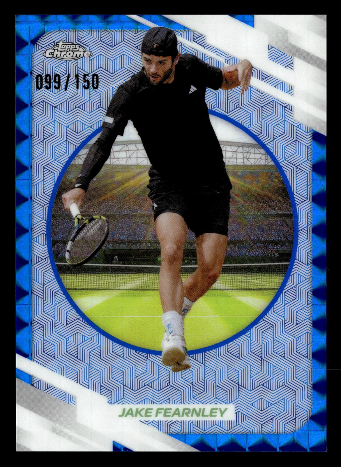 2026 Topps Chrome #172 Jake Fearnley Blue Geometric Refractor #/150