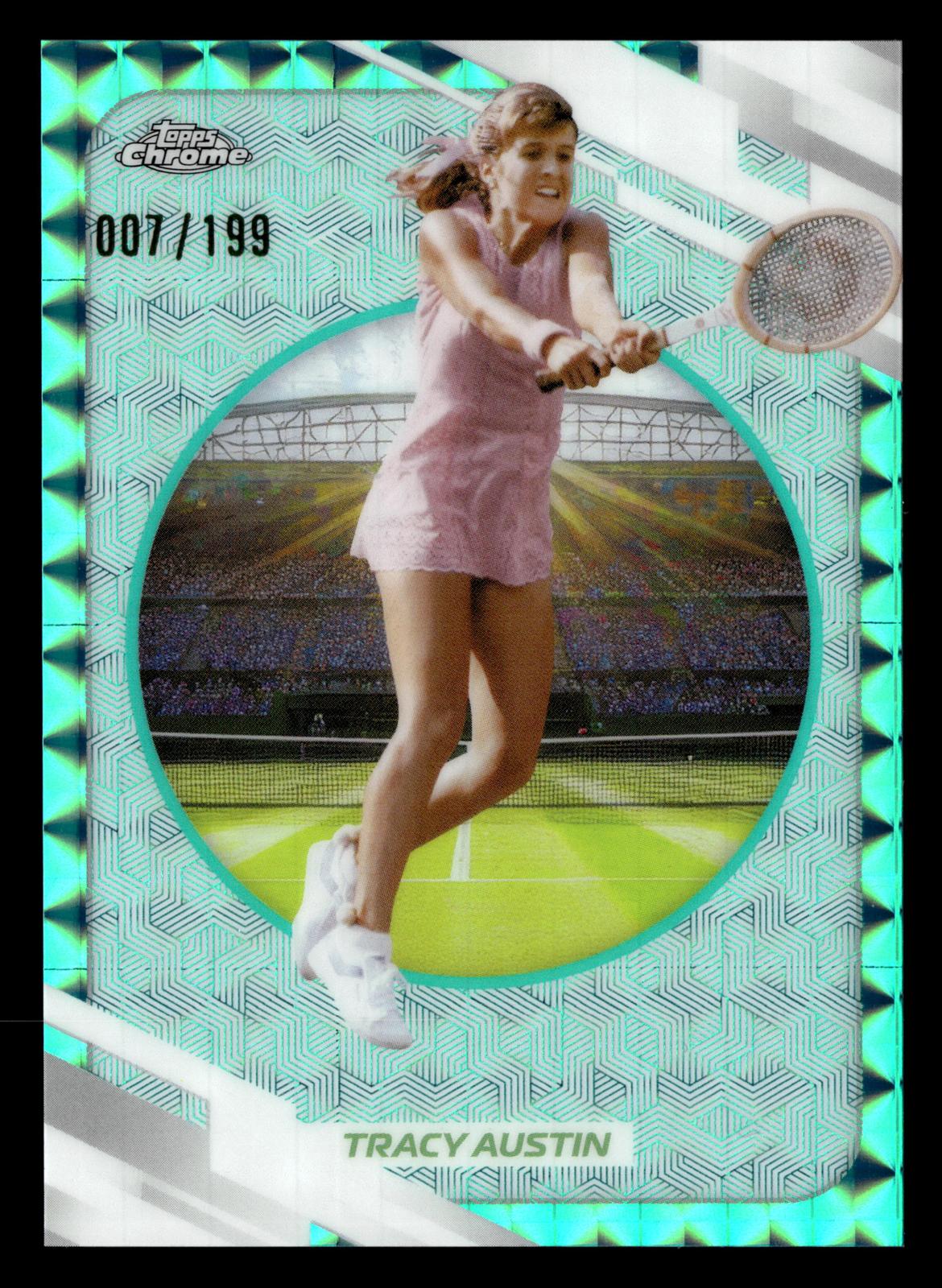 2026 Topps Chrome #180 Tracy Austin Aqua Geometric Refractor #/199