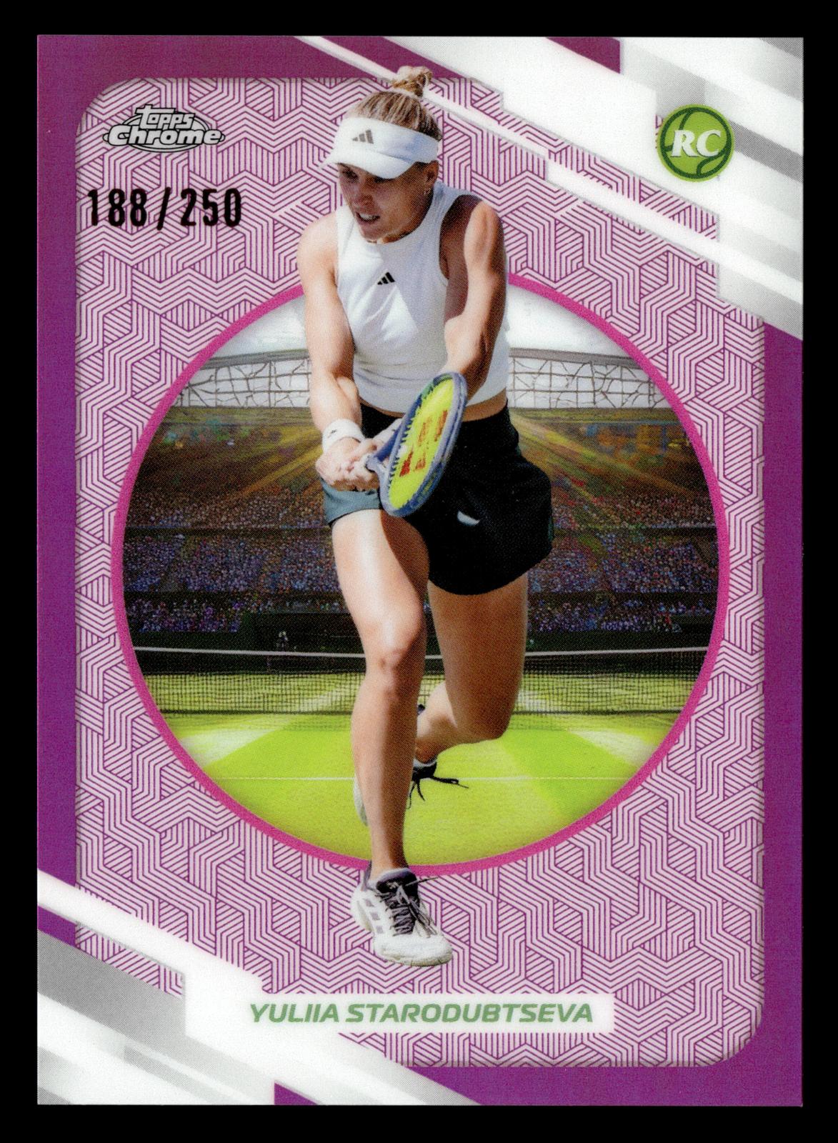 2026 Topps Chrome #41 Yuliia Starodubtseva Pink Refractor #/250