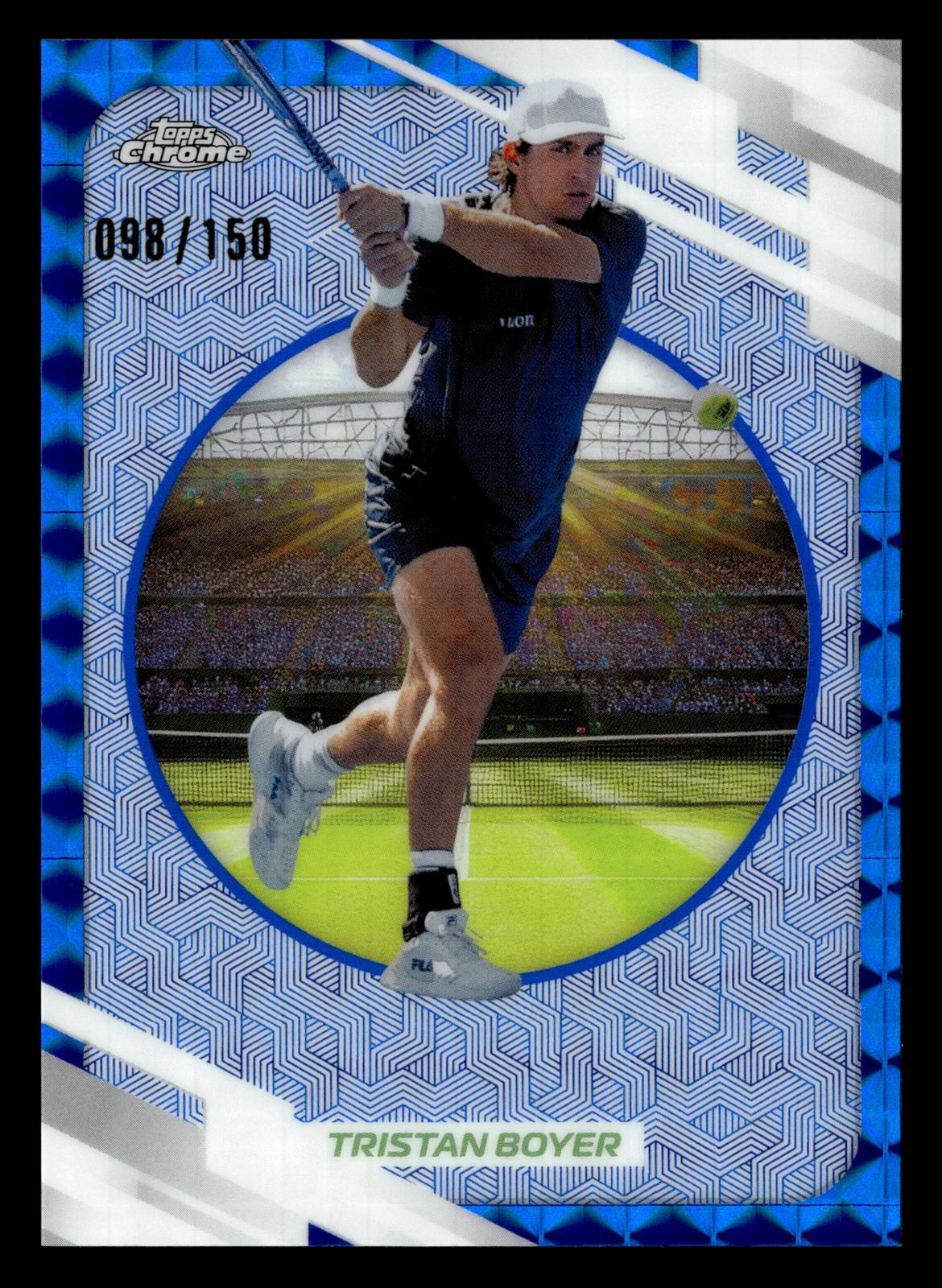 2026 Topps Chrome #150 Tristan Boyer Blue Geometric Refractor #/150