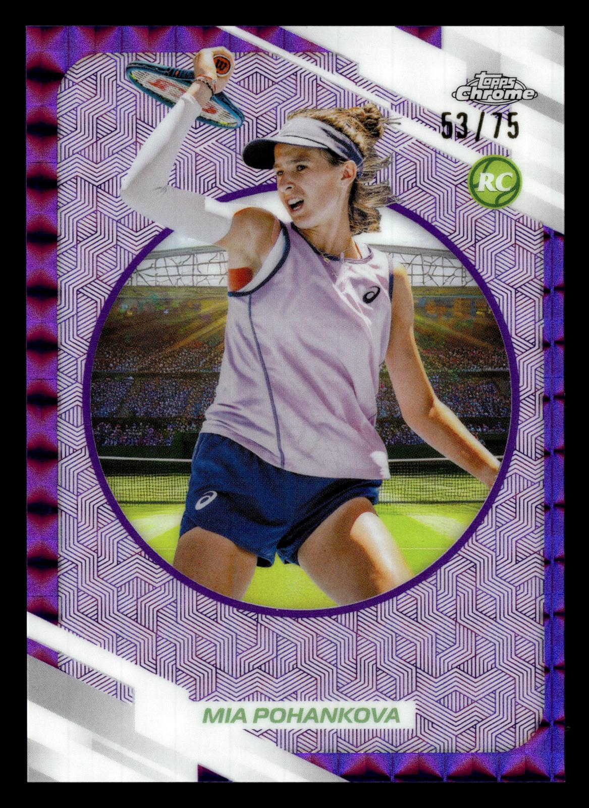2026 Topps Chrome #81 Mia Pohankova Purple Geometric Refractor #/75