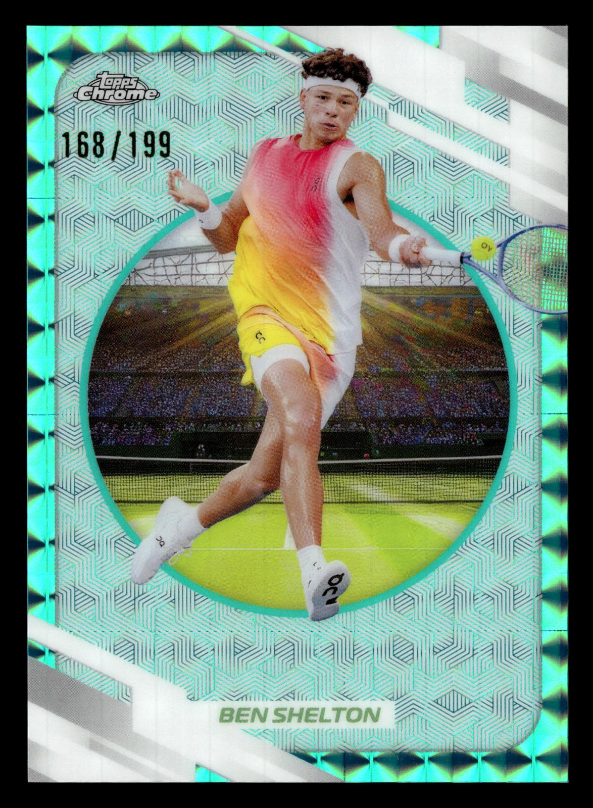2026 Topps Chrome #90 Ben Shelton Aqua Geometric Refractor #/199