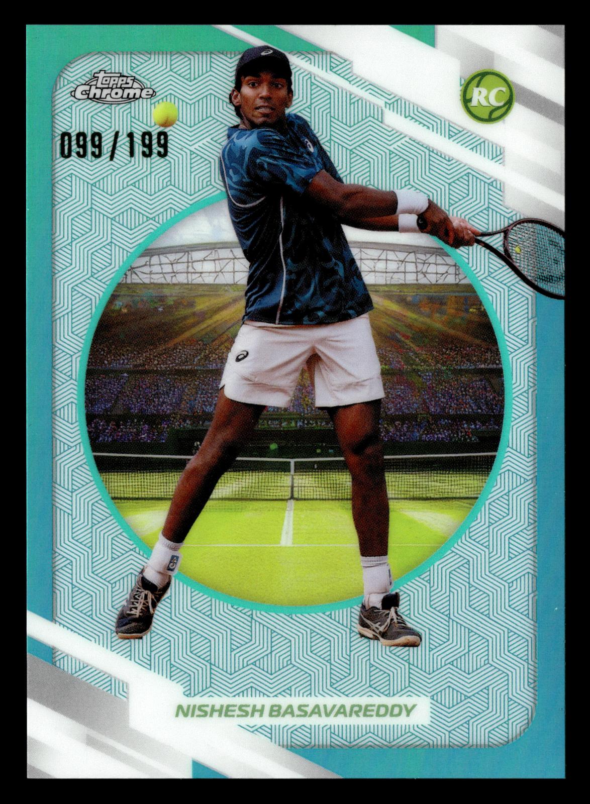 2026 Topps Chrome #82 Nishesh Basavareddy Aqua Refractor #/199
