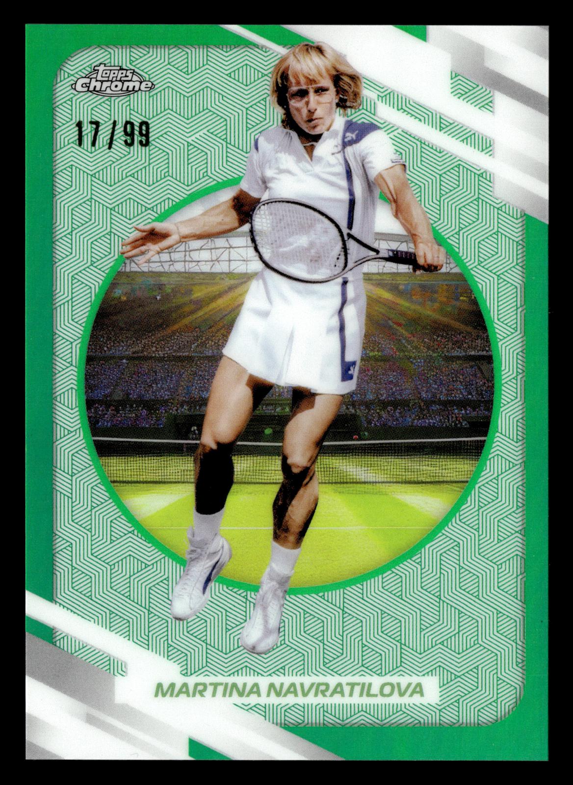 2026 Topps Chrome #126 Martina Navratilova Green Refractor #/99
