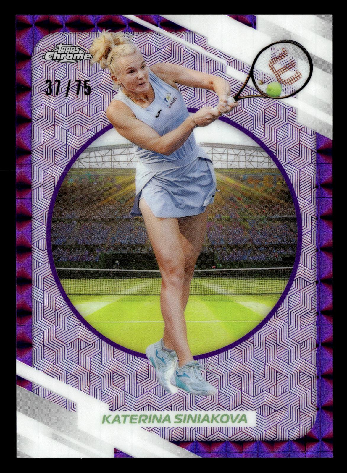 2026 Topps Chrome #176 Katerina Siniakova Purple Geometric Refractor #/75