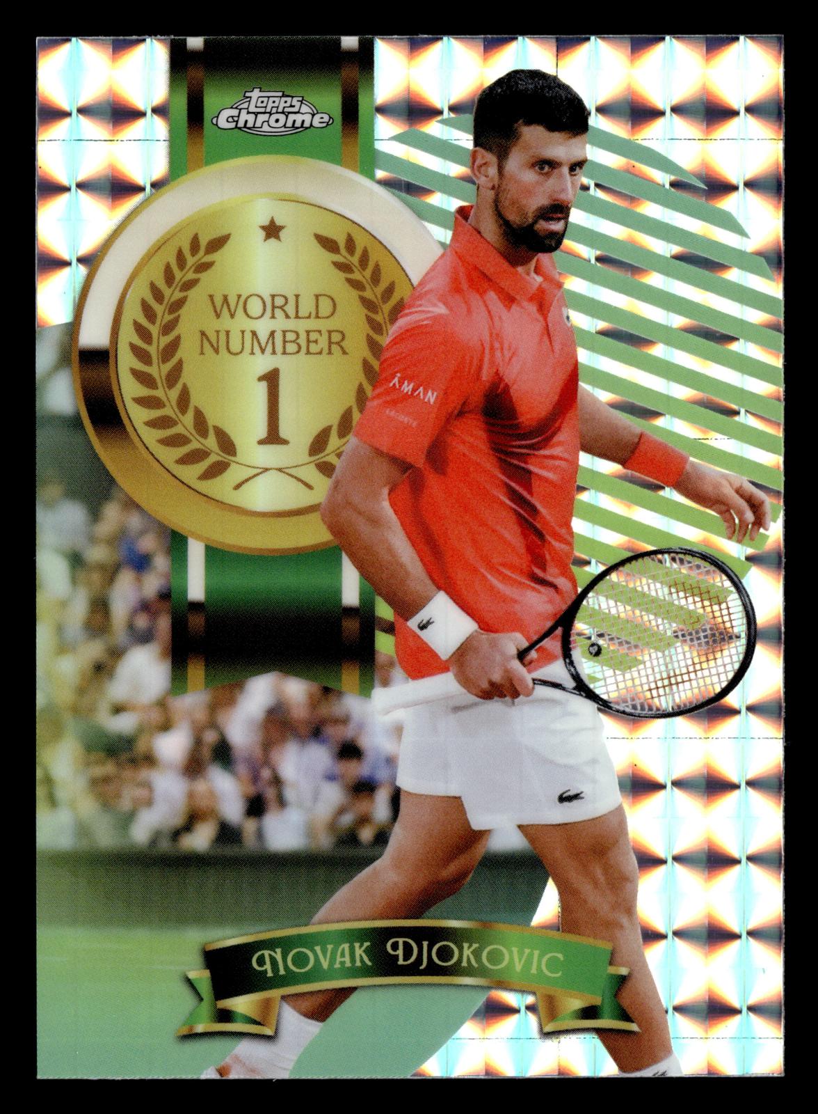 2026 Topps Chrome #WNO-ND Novak Djokovic World Number 1 Geometric Refractor