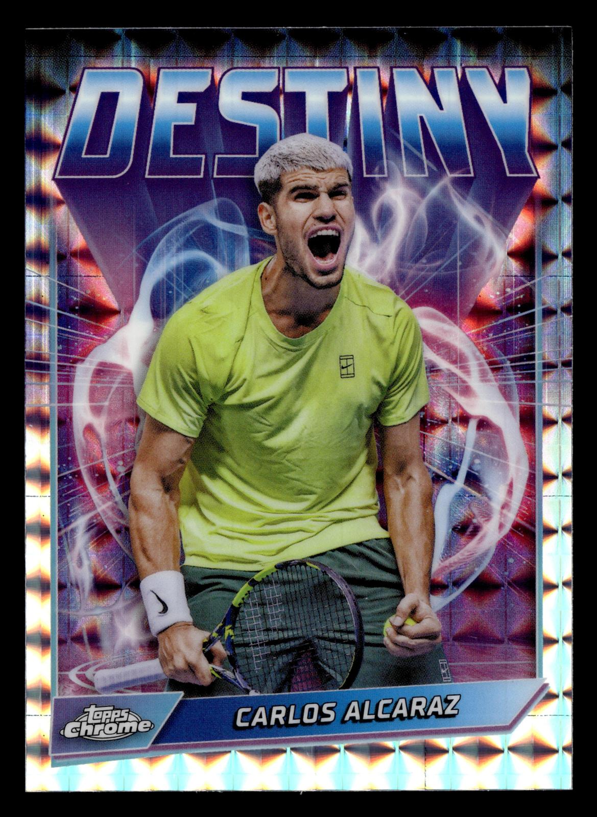 2026 Topps Chrome #DTY-ALC Carlos Alcaraz Destiny Geometric Refractor