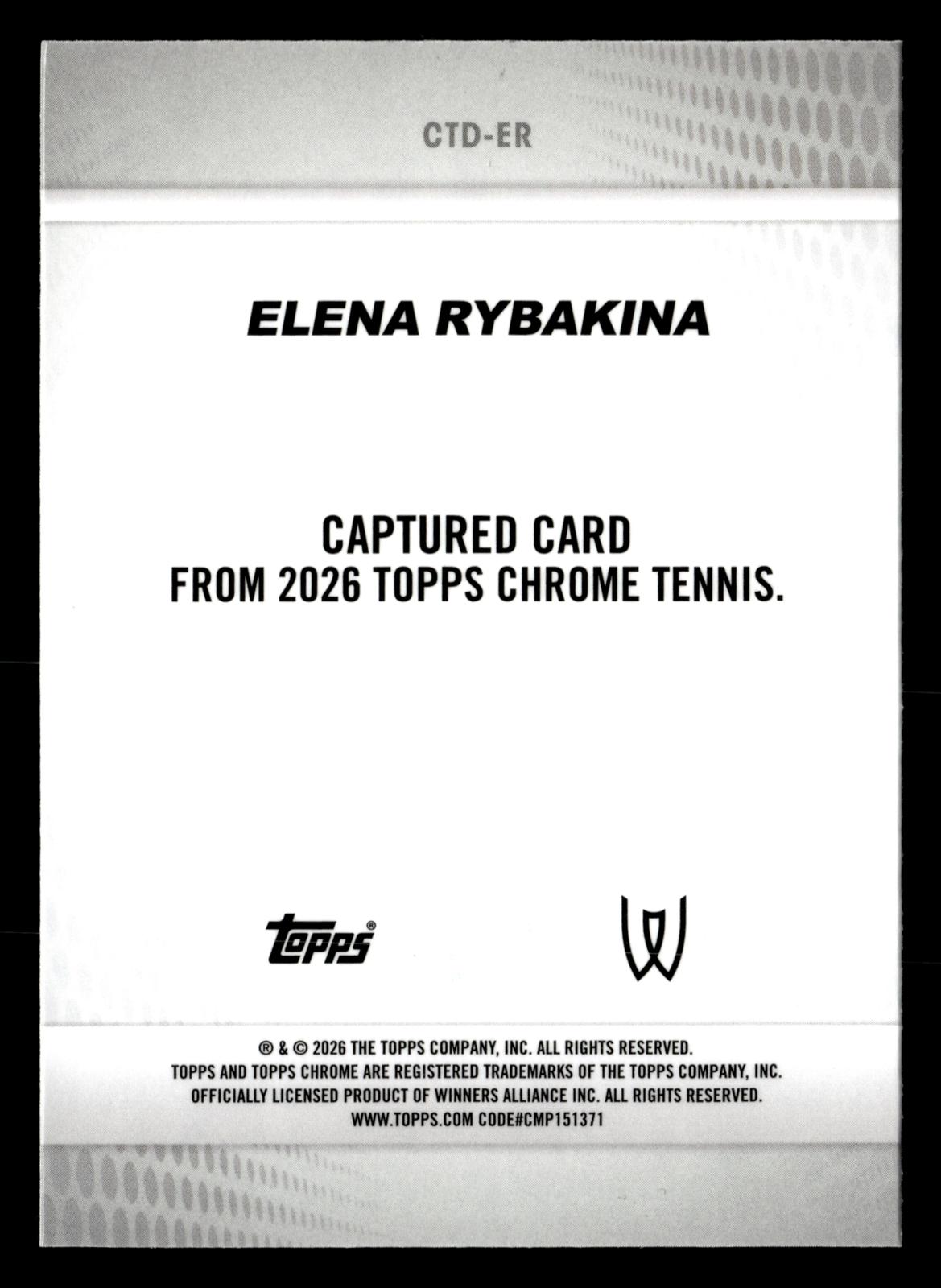 2026 Topps Chrome #CTD-ER Elena Rybakina Captured Geometric Refractor