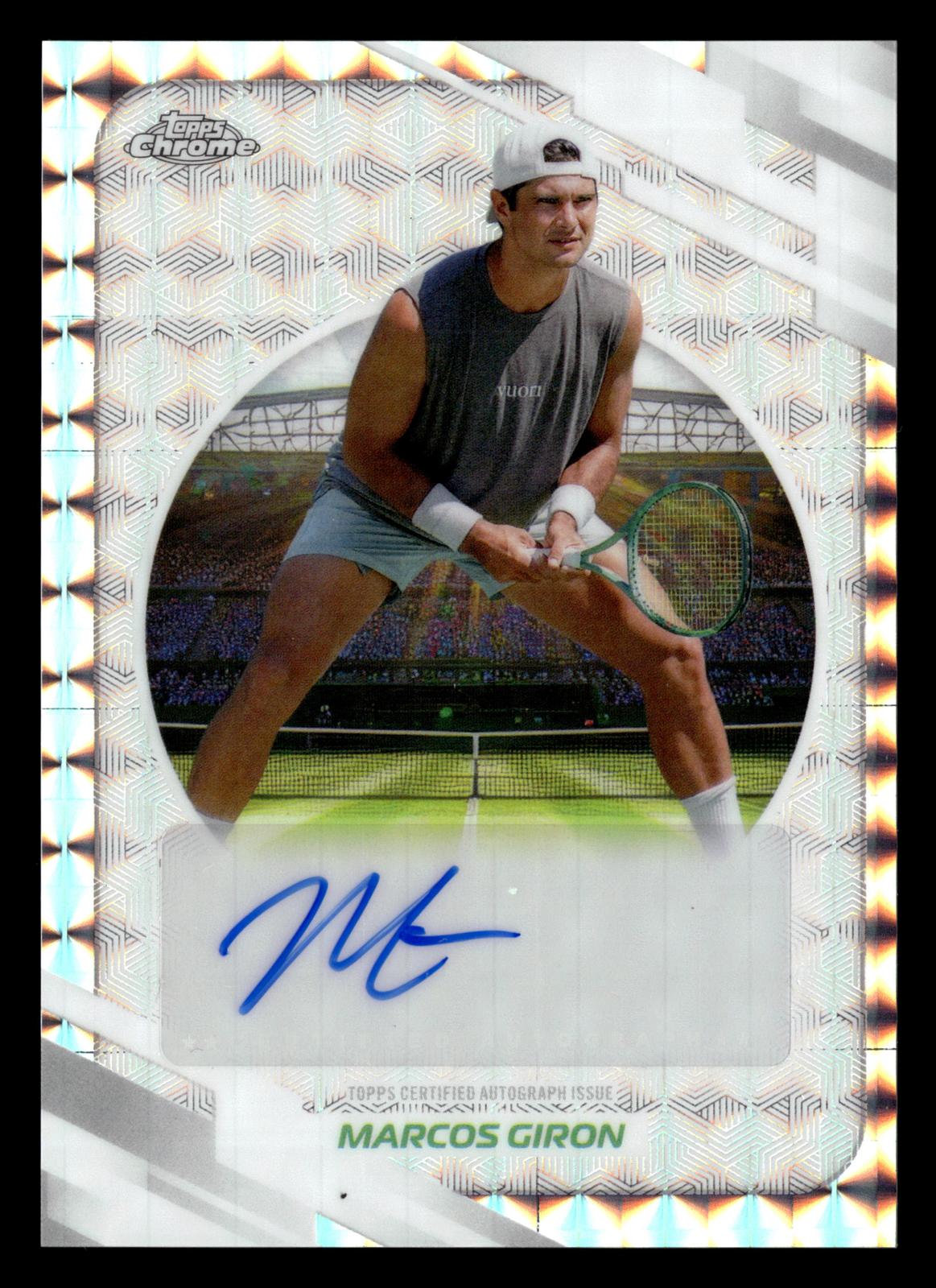 2026 Topps Chrome #AT-MGN Marcos Giron Base Autographs II Geometric Refractor