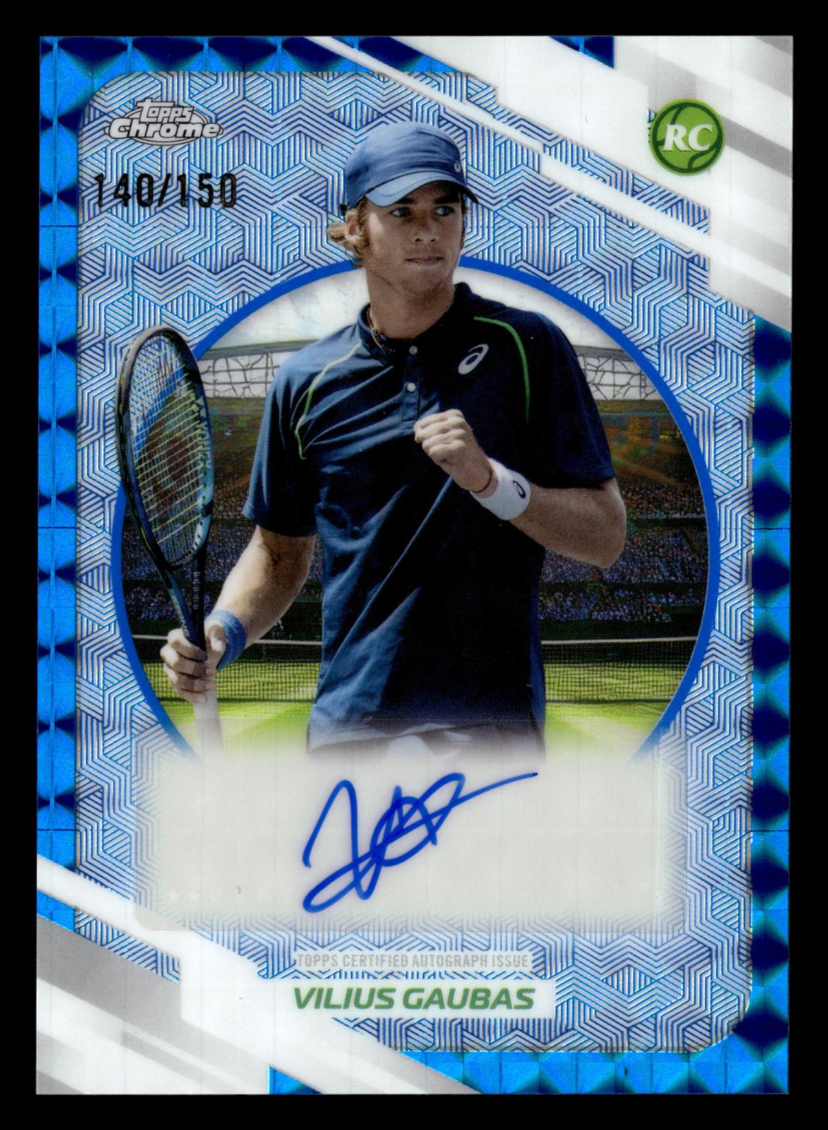 2026 Topps Chrome #AT-VGS Vilius Gaubas Base Auto II Blue Geo Refractor #/150