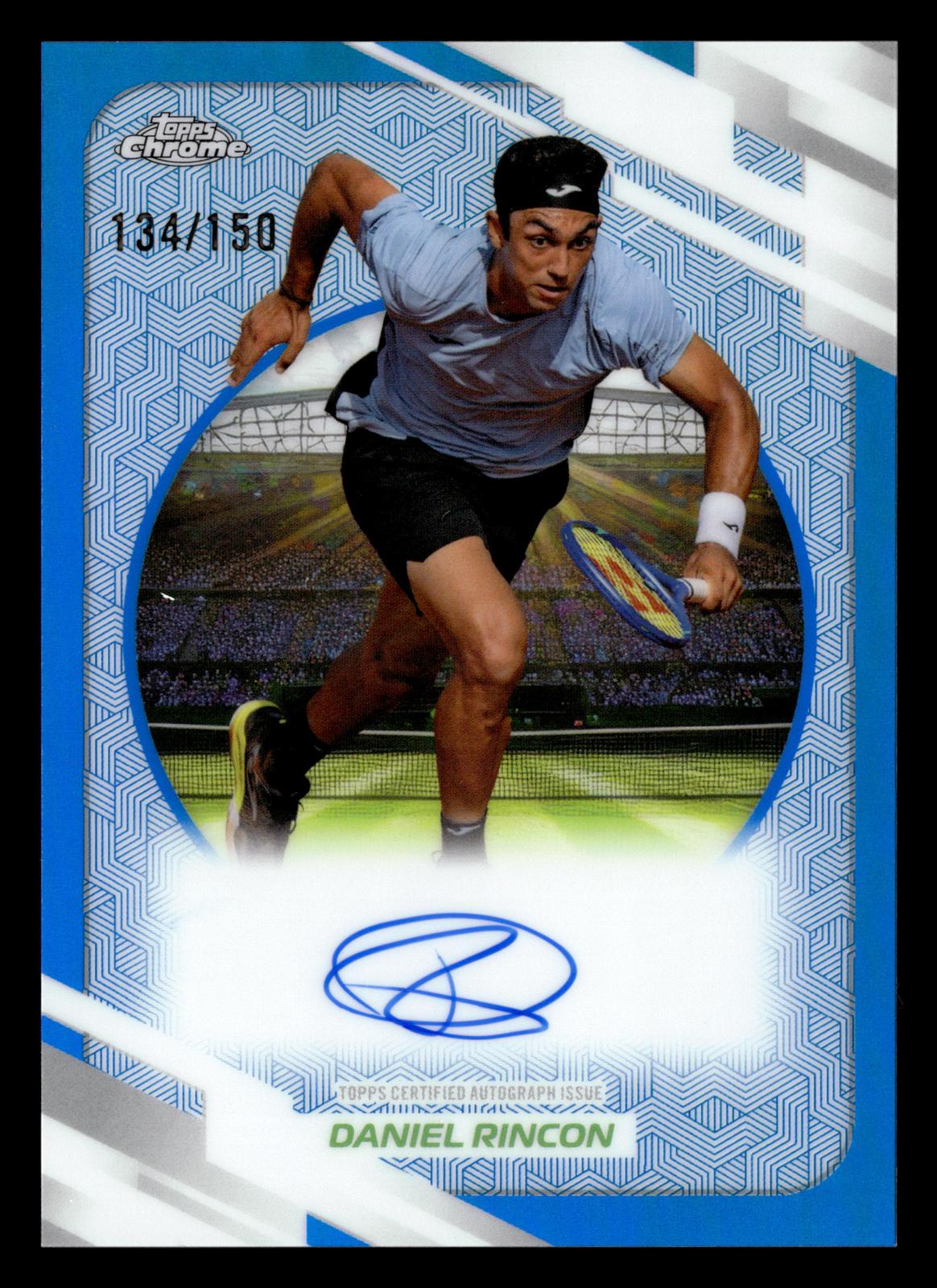 2026 Topps Chrome #AT-DRN Daniel Rincon Base Autographs II Blue Refractor #/150