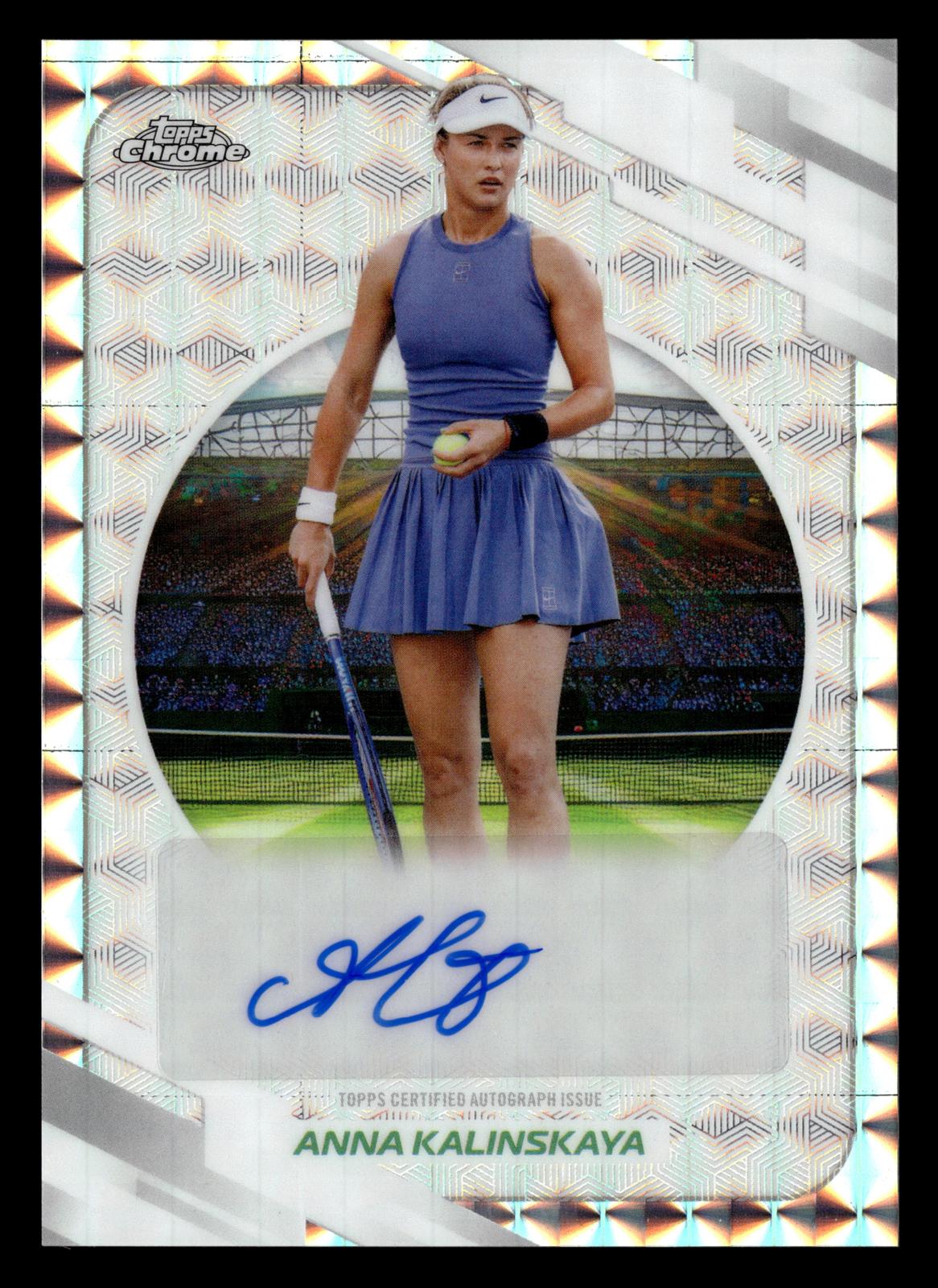2026 Topps Chrome #AO-AKA Anna Kalinskaya Base Autographs I Geometric Refractor