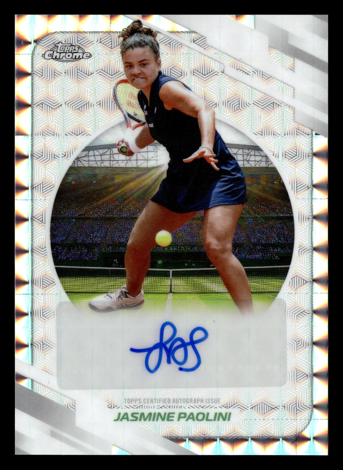 2026 Topps Chrome #AO-JPI Jasmine Paolini Base Autographs I Geometric Refractor