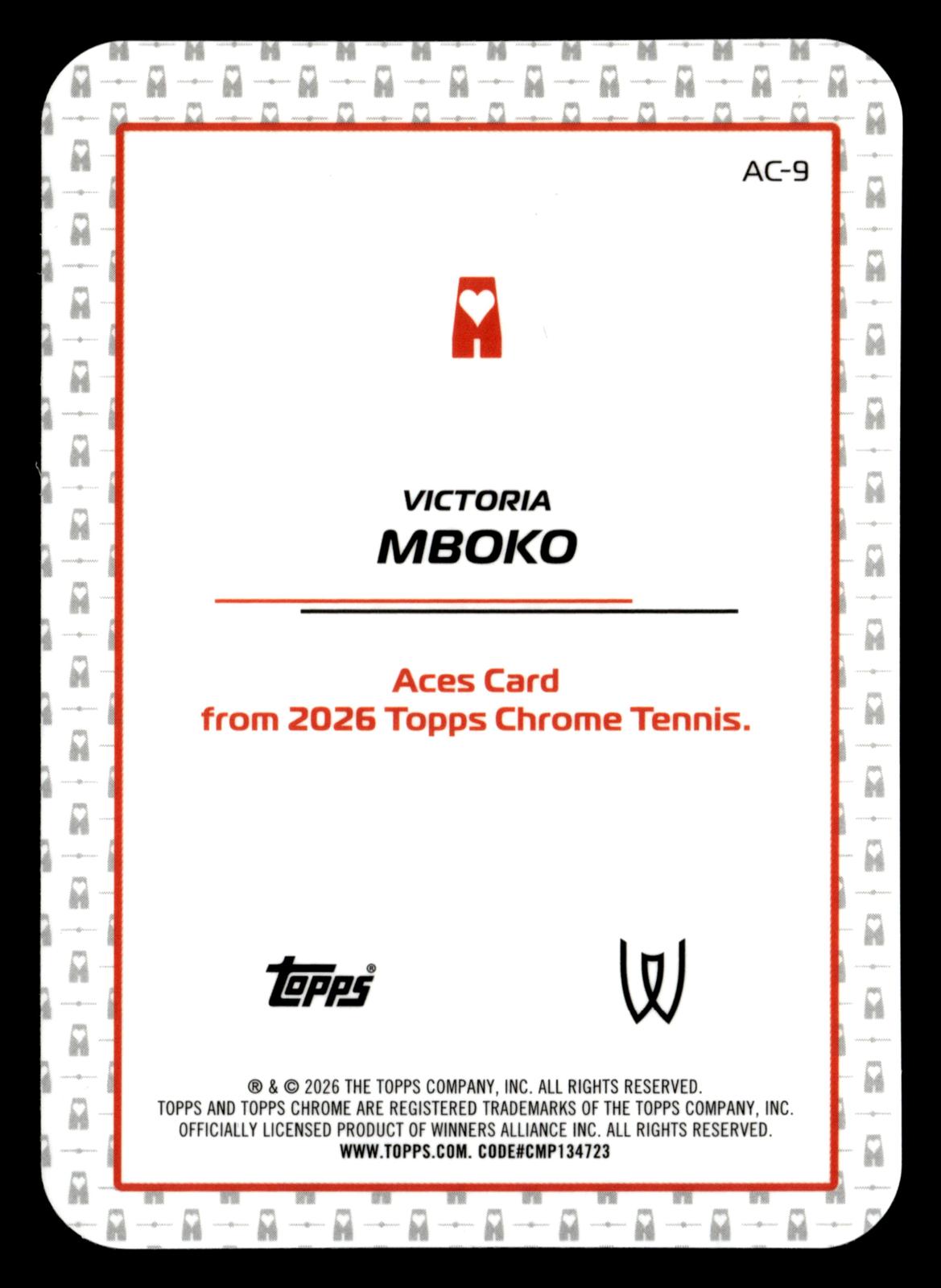 2026 Topps Chrome #AC-9 Victoria Mboko Aces