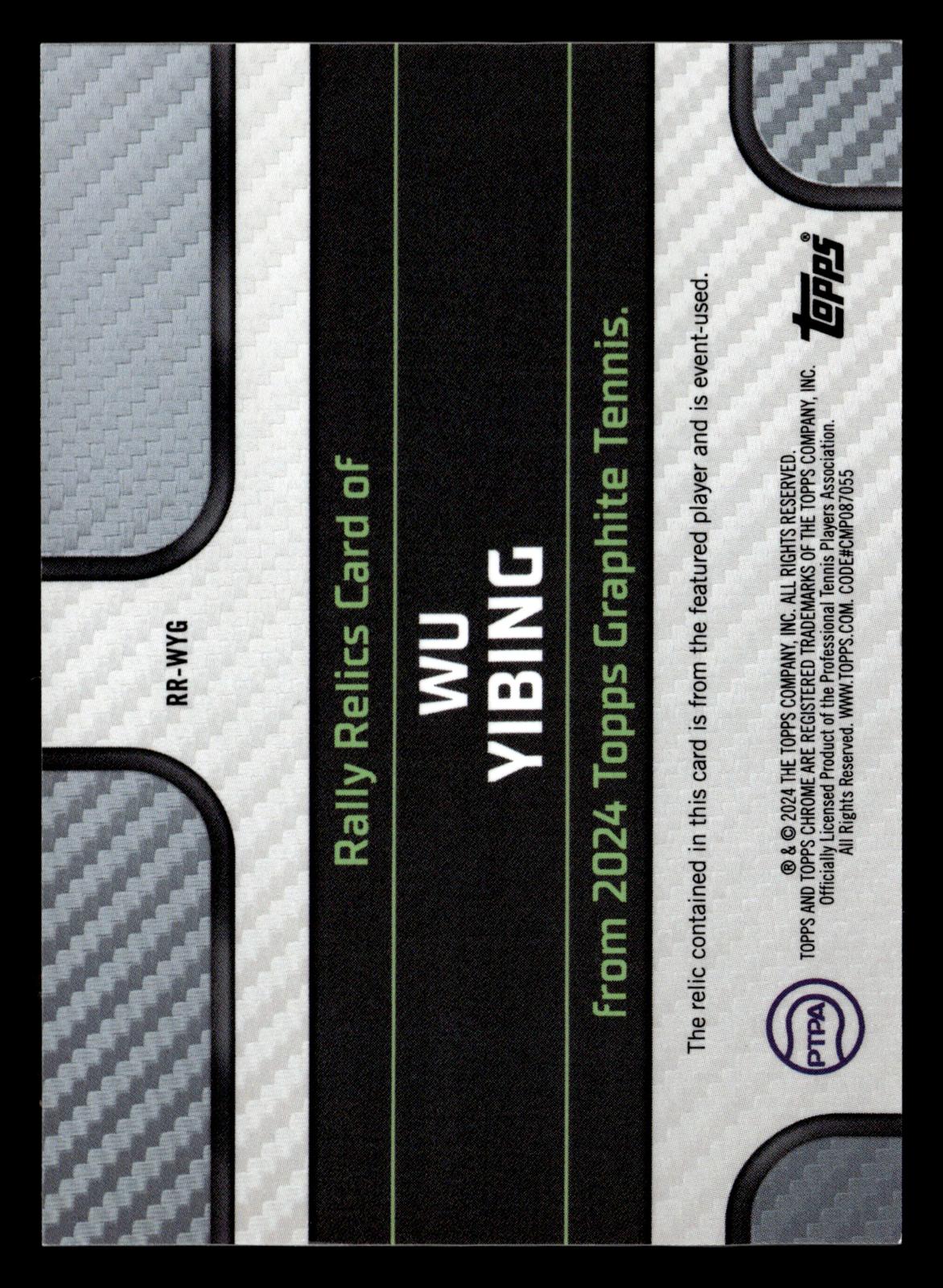 2024 Topps Graphite #RR-WYG Yibing Wu Rally Relics