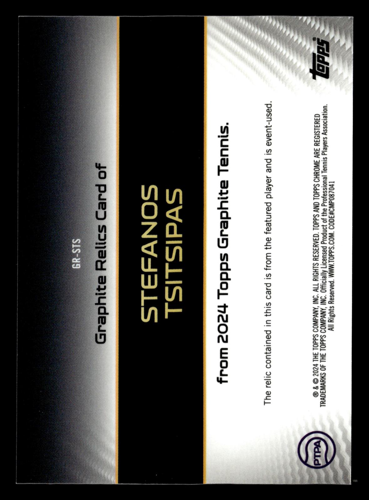 2024 Topps Graphite #GR-STS Stefanos Tsitsipas Graphite Relics