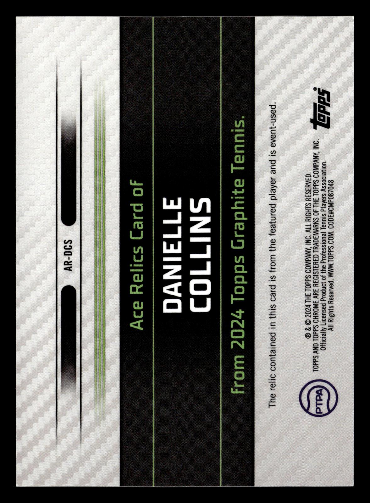 2024 Topps Graphite #AR-DCS Danielle Collins Ace Relics