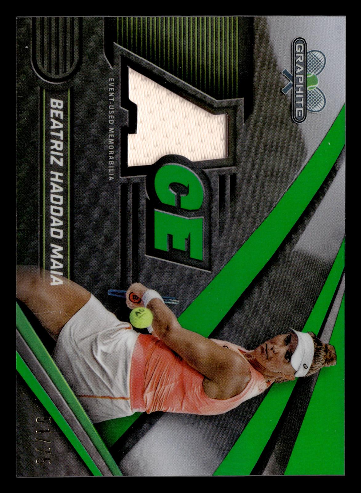 2024 Topps Graphite #AR-BHM Beatriz Haddad Maia Ace Relics Green Refractor #/75