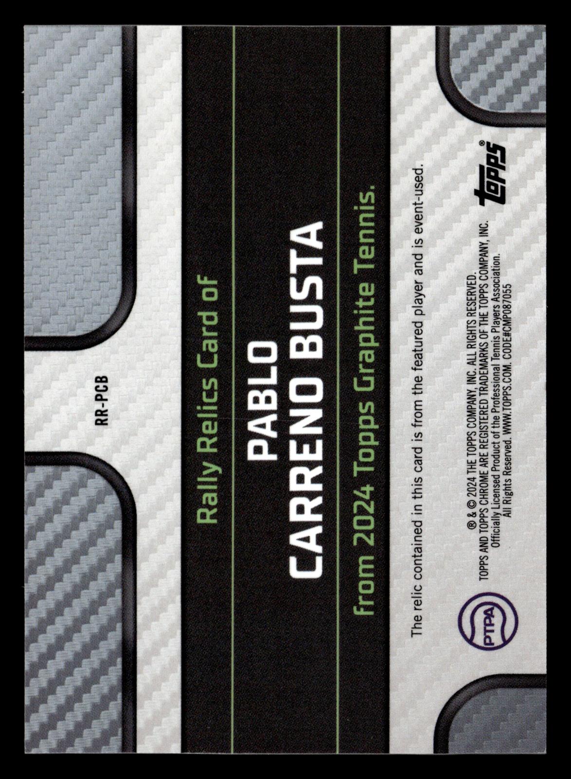 2024 Topps Graphite #RR-PCB Pablo Carreno Busta Rally Relics White Ref #/10