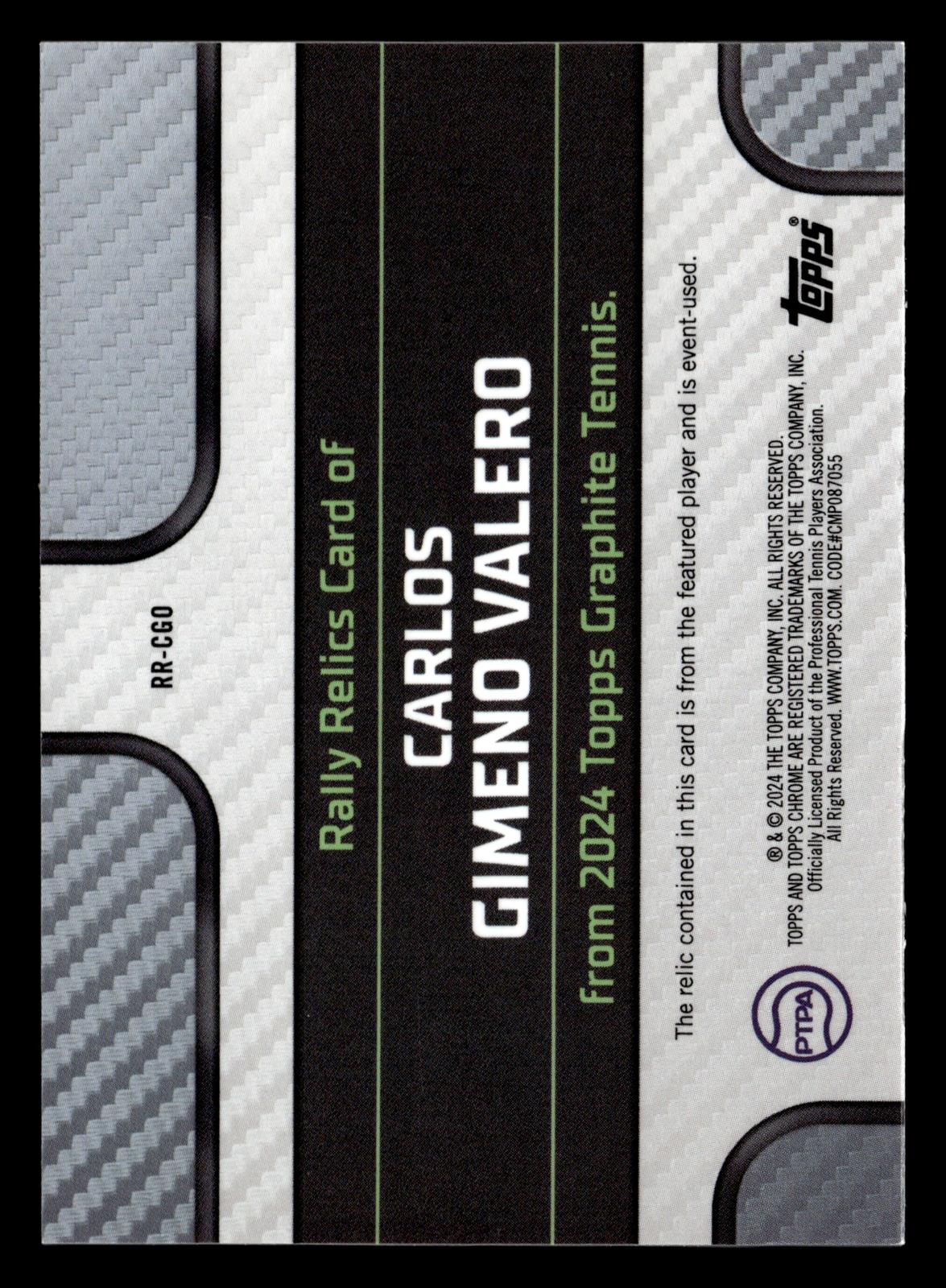 2024 Topps Graphite #RR-CGO Carlos Gimeno Valero Rally Relics Blue Ref #/50