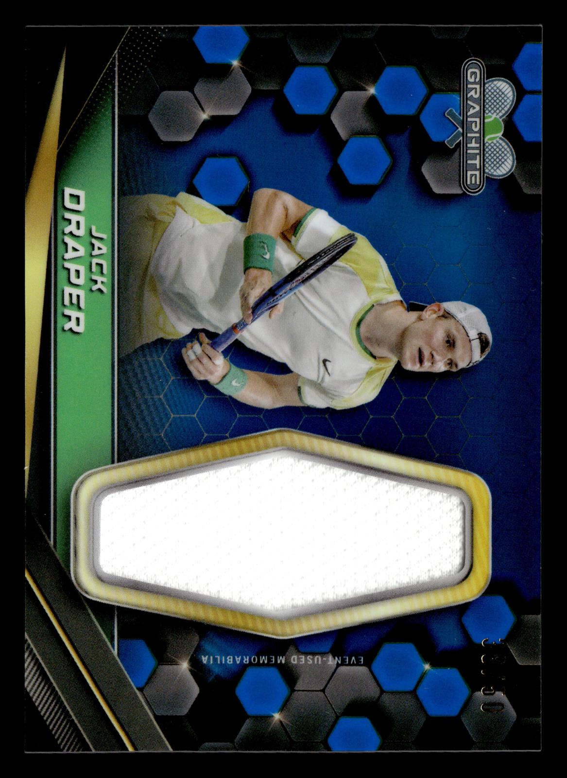 2024 Topps Graphite #GR-JDR Jack Draper Graphite Relics Blue Refractor #/50
