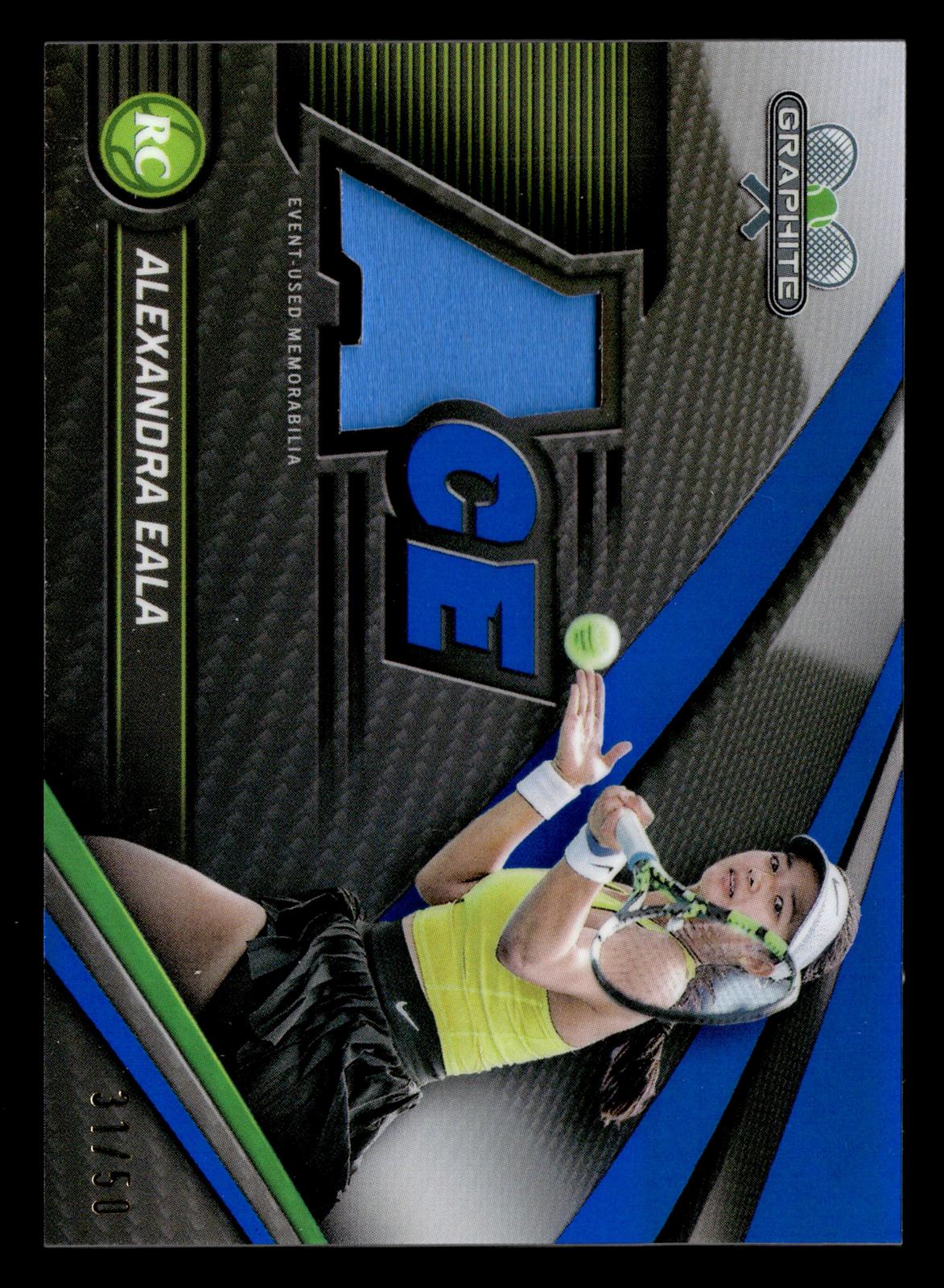 2024 Topps Graphite #AR-MEA Alexandra Eala Ace Relics Blue Refractor #/50