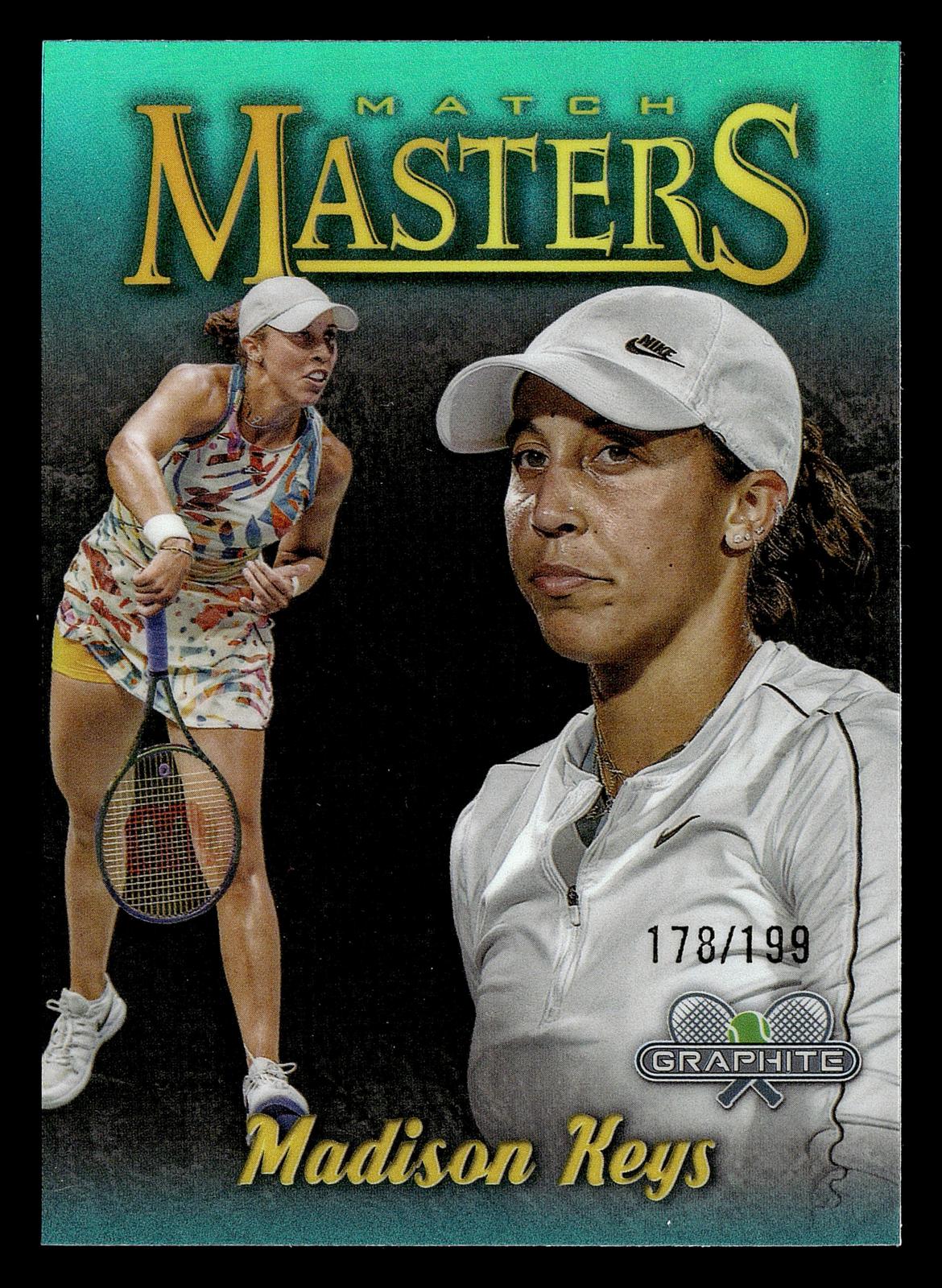 2024 Topps Graphite #MM-MK Madison Keys Match Masters Aqua Refractor #/199