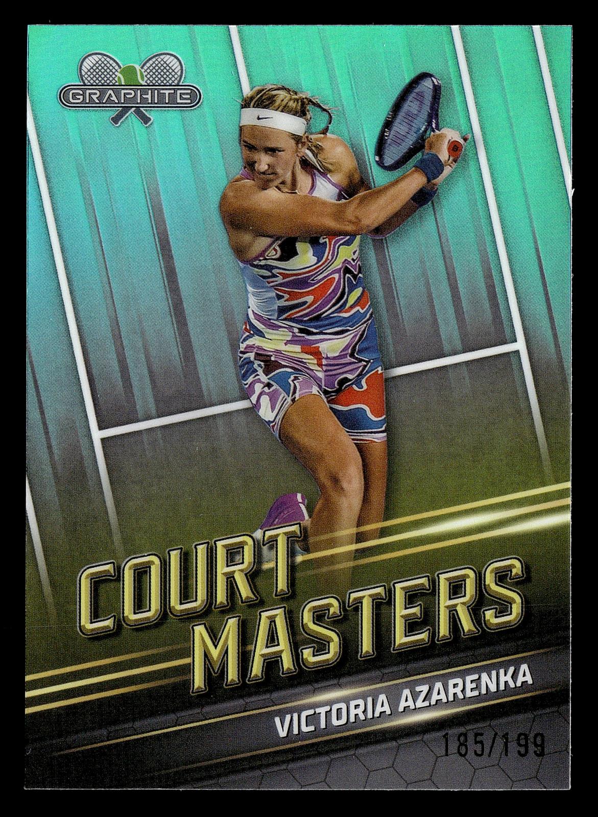 2024 Topps Graphite #CM-VA Victoria Azarenka Court Masters Aqua Refractor #/199