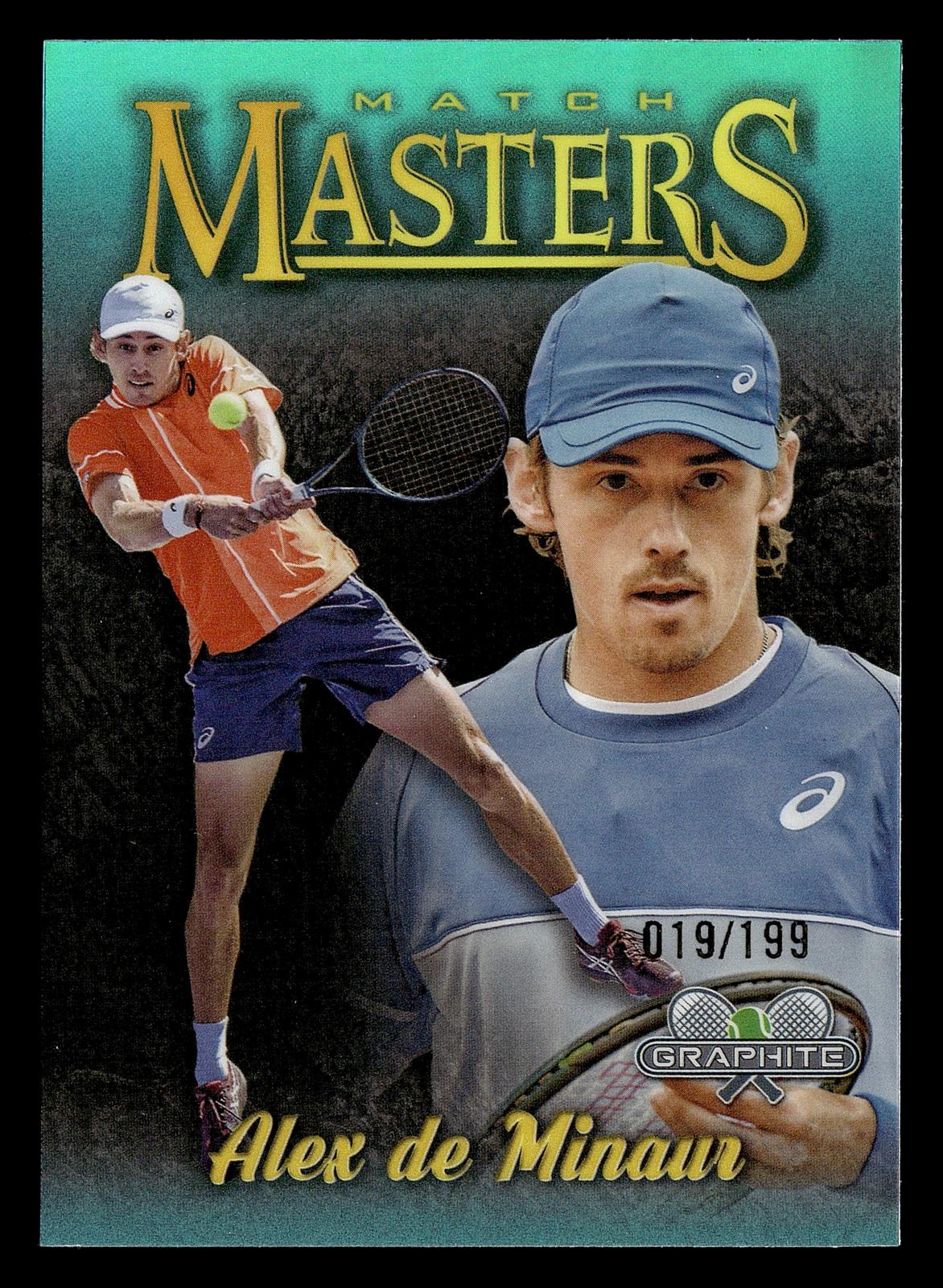 2024 Topps Graphite #MM-AD Alex de Minaur Match Masters Aqua Refractor #/199
